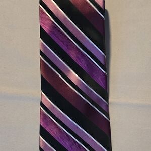 George Elegant Black and Pink Diagonal Tie